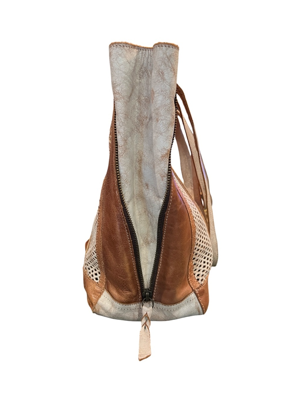 Bed|Stü Amelie Tote Bag Purse Nectar Lux Tan Rustic Handmade Purse - Picture 5 of 16